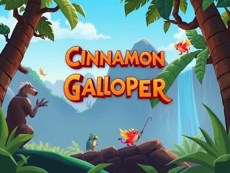 Cinnamon Jungle Galloper Game Title Screen