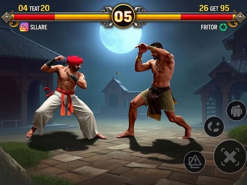 Desi Combat Champion gameplay screenshot showing traditional Indian martial arts