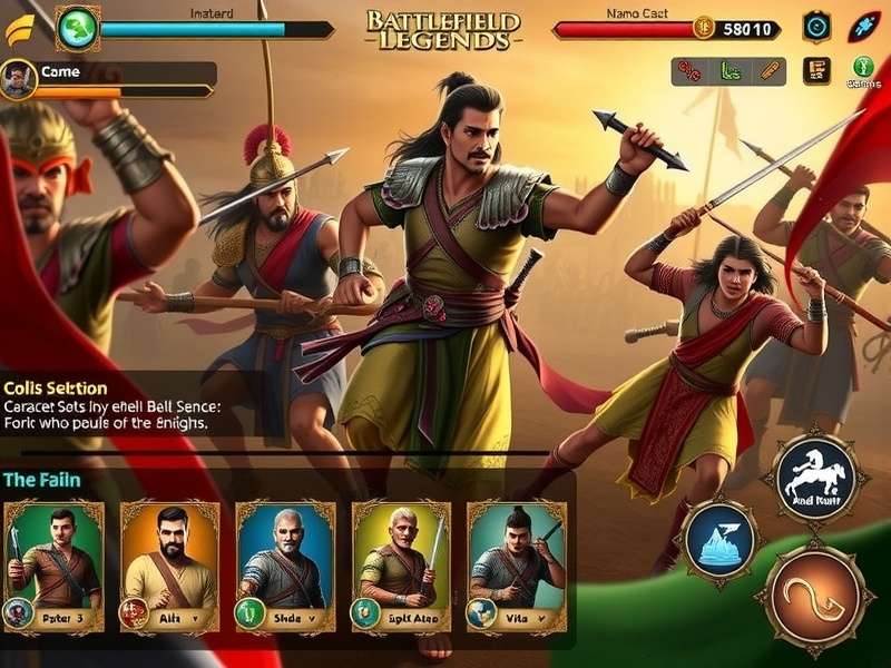 Indian Battlefield Legends gameplay screenshot showing historical warriors in combat