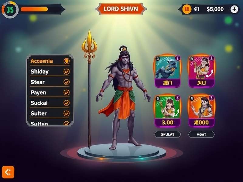 Shiva S Divine Dash gameplay screenshot showing Lord Shiva character