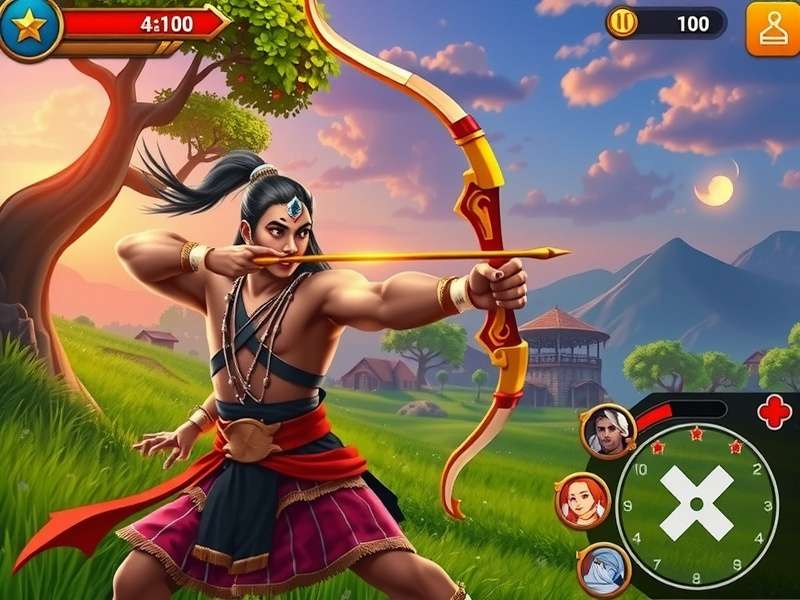 Arjuna S Archery Warrior character selection screen