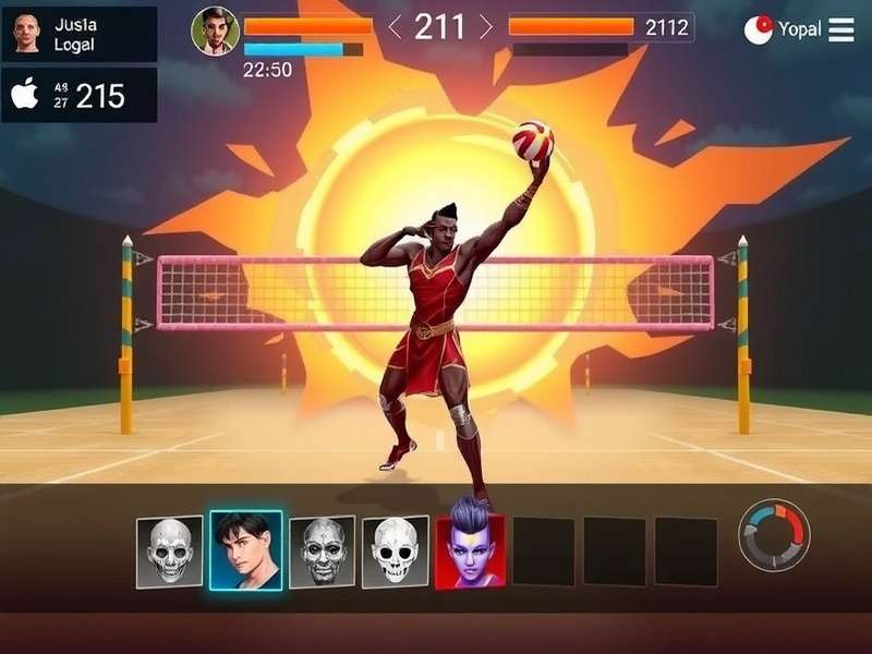 Mahal Volley Legends Prime gameplay screenshot showing intense volleyball action