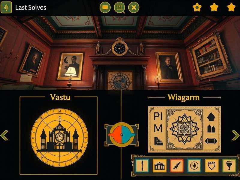 Vastu Creepy Villa gameplay screenshot showing haunted mansion interior