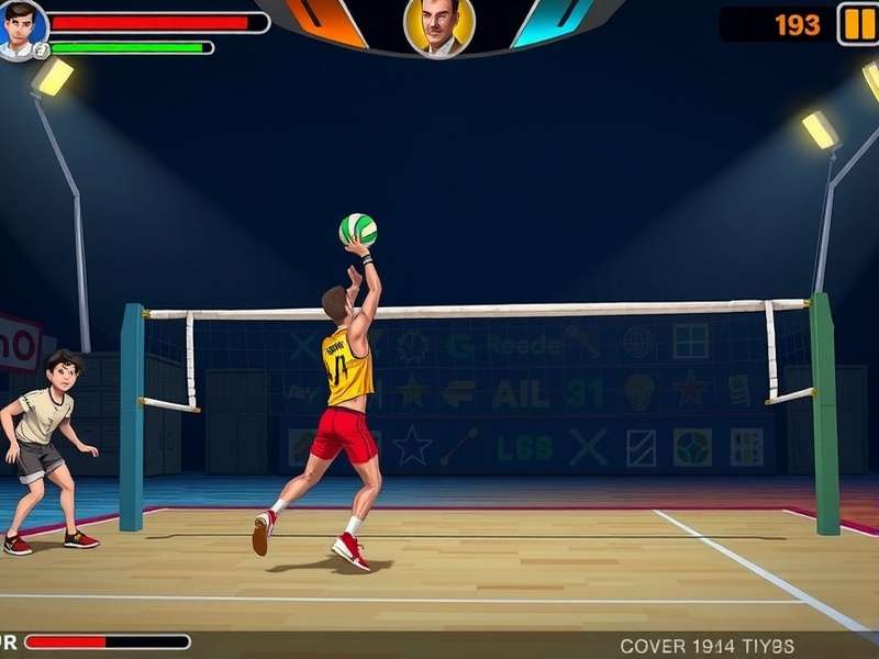 Volley Clash Pak Supreme gameplay screenshot showing intense volleyball action