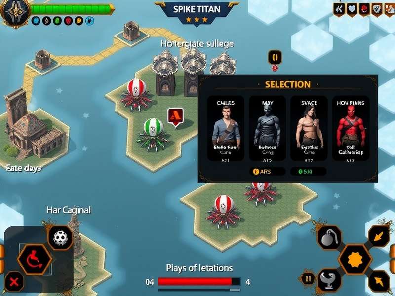 Spike Titan gameplay screenshot showing character selection interface