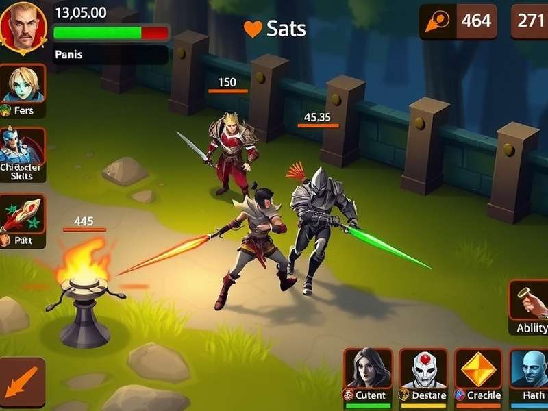 Archero Clash Of Heroes gameplay screenshot showing combat against multiple enemies
