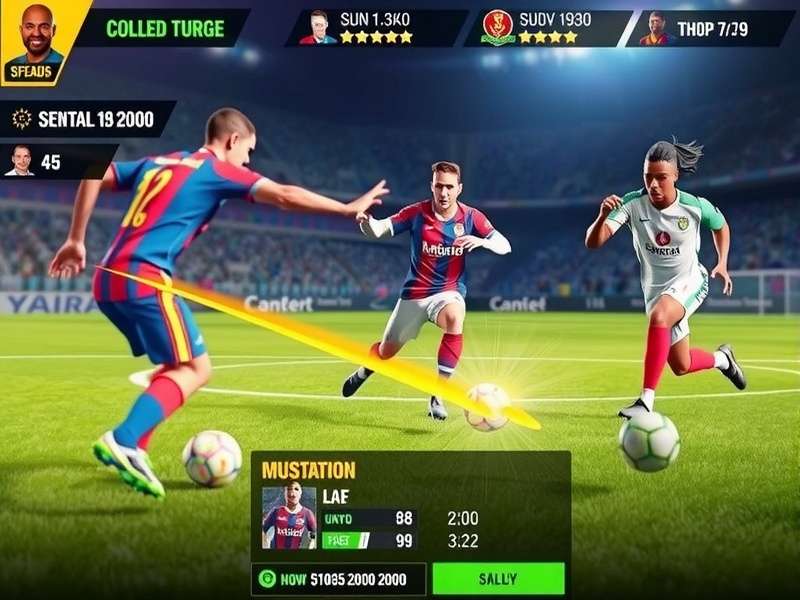 Goa Striker Champion Pro gameplay screenshot showing realistic football action