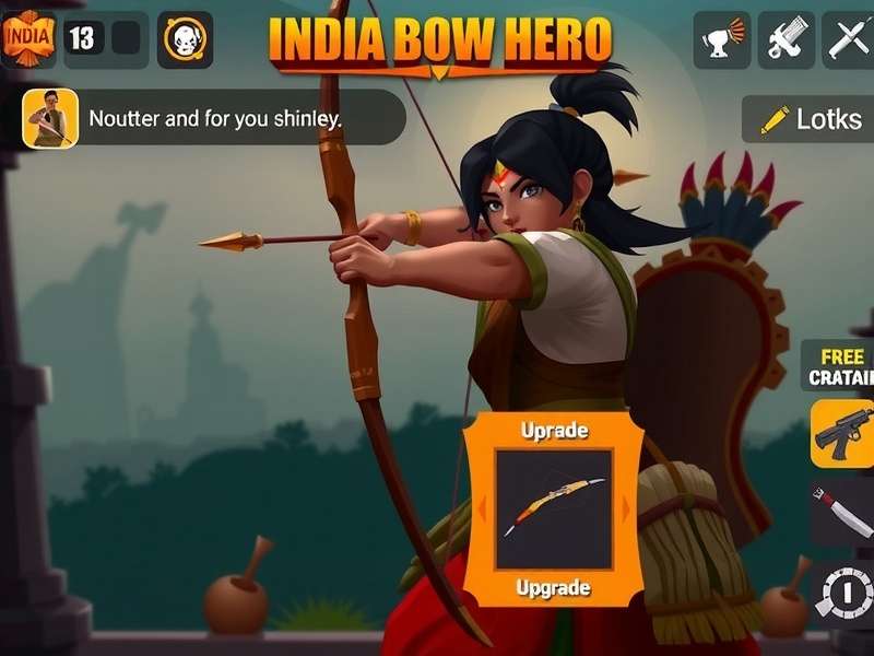 India Bow Hero gameplay screenshot showing archery action