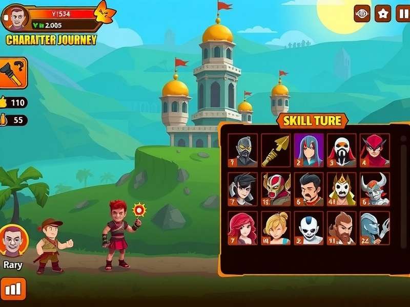 Samosas Hero Journey gameplay screenshot showing vibrant Indian-inspired environments