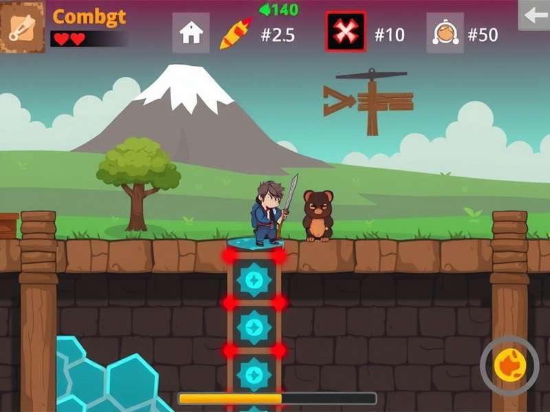Pixel Craft Journey gameplay screenshot showing character exploration