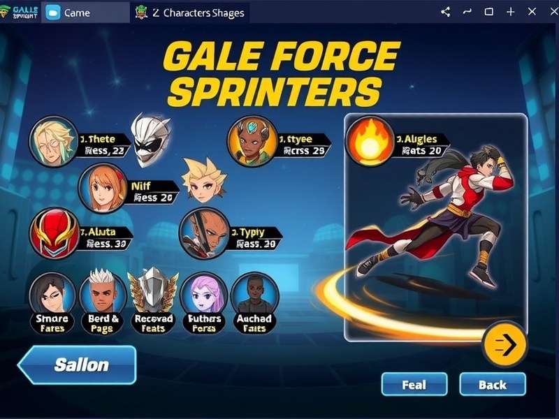 Advanced gameplay strategy in Gale Force Sprinters showing character abilities
