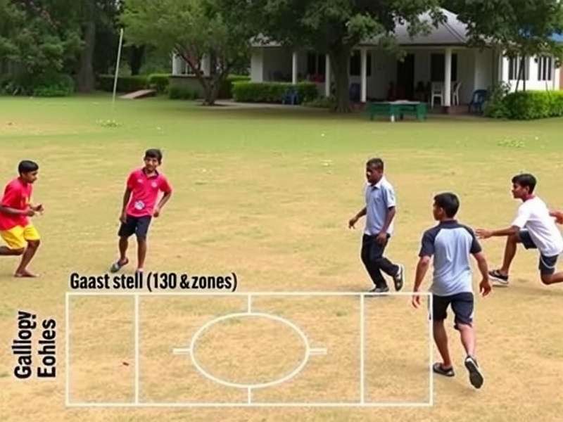 Children playing Galloping Gazelle game in traditional Indian setting