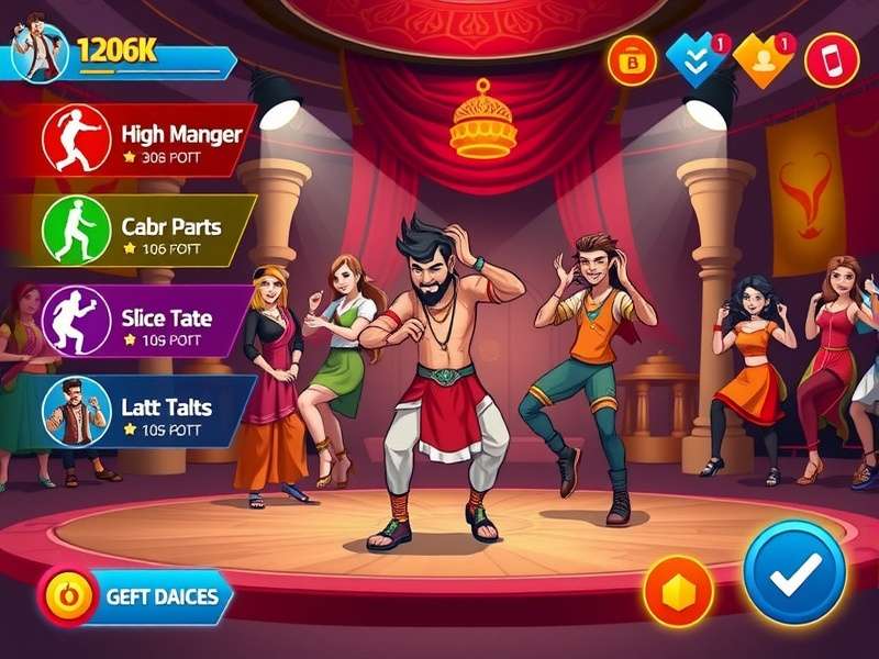 Dhol Dance Storm gameplay screenshot showing dance moves
