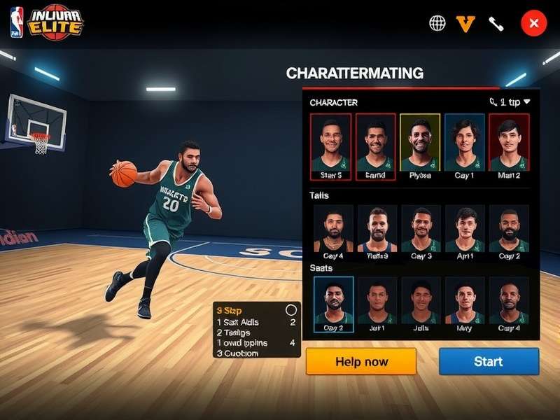 Indian Basketball Elite character customization screen