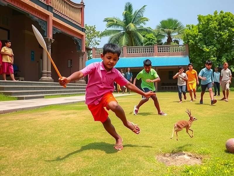 Modern adaptation of Galloping Gazelle being played in school setting