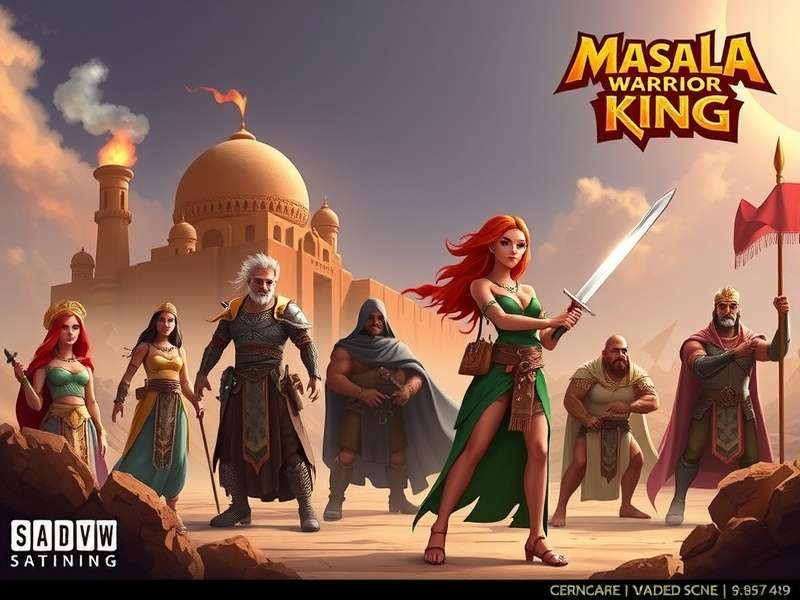 Character lineup from Masala Warrior King showing diverse warriors