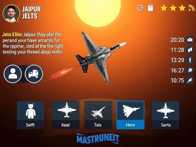 Jaipur Jets Elite gameplay screenshot showing aerial combat