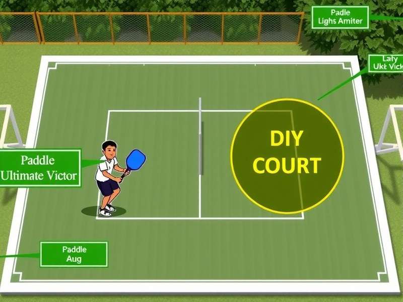Paddle Ultimate Victor court dimensions diagram