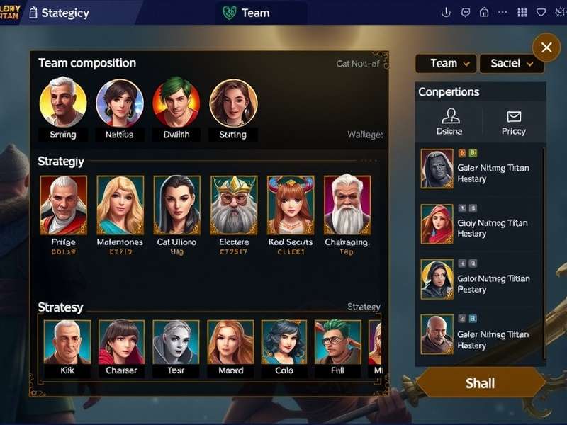 Glory Nutmeg Titan gameplay screenshot showing strategic interface