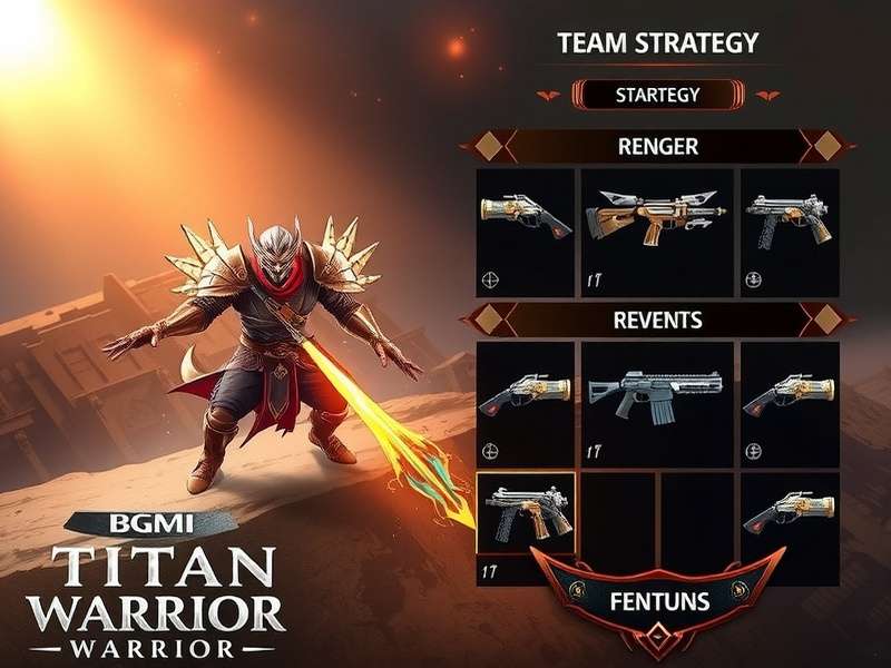 BGMI Titan Warrior weapon customization interface