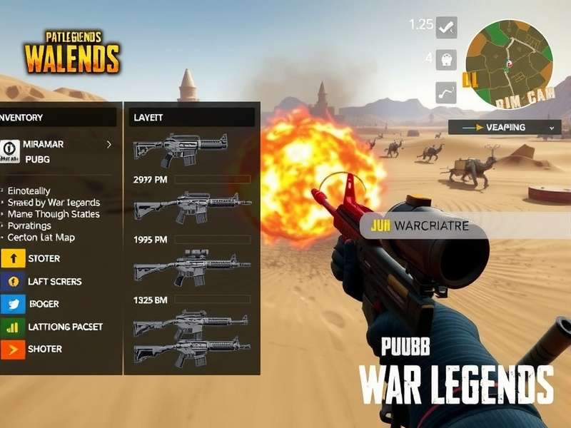 PUBG War Legends gameplay screenshot showing intense battle action