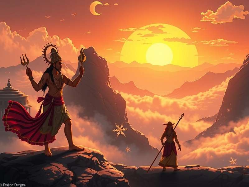 Story scene from Divine Durga S Pilgrimage showing dramatic narrative moment