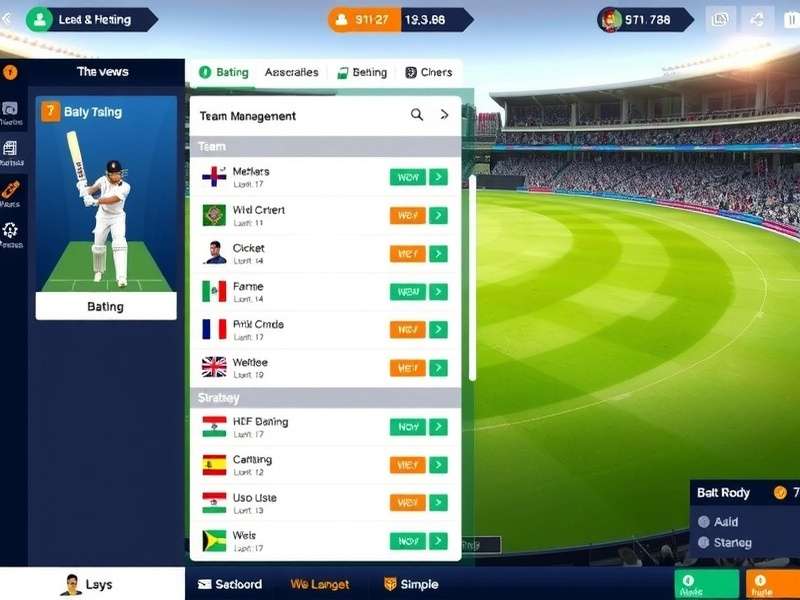 Chennai Cricket Champions bowling strategy interface