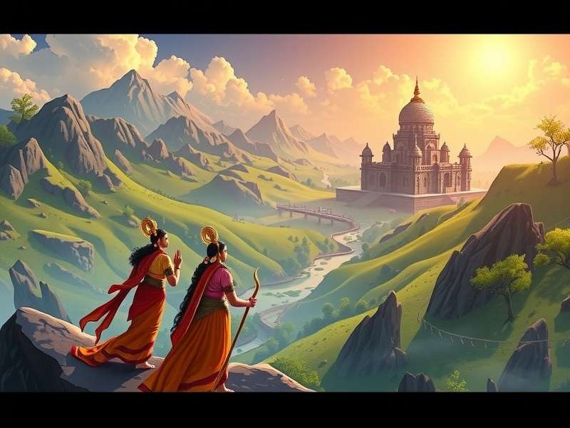 Divine Durga S Pilgrimage game screenshot showing majestic landscapes