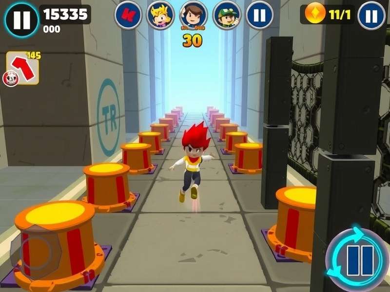 Speedy Dash Pro gameplay screenshot showing character racing through obstacles