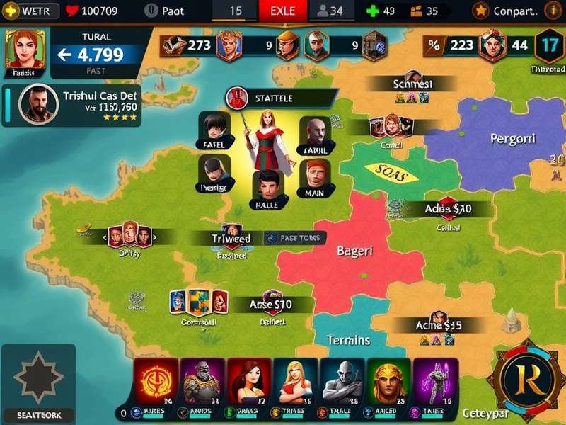 Trishul Epic Conquest territory map showing strategic regions