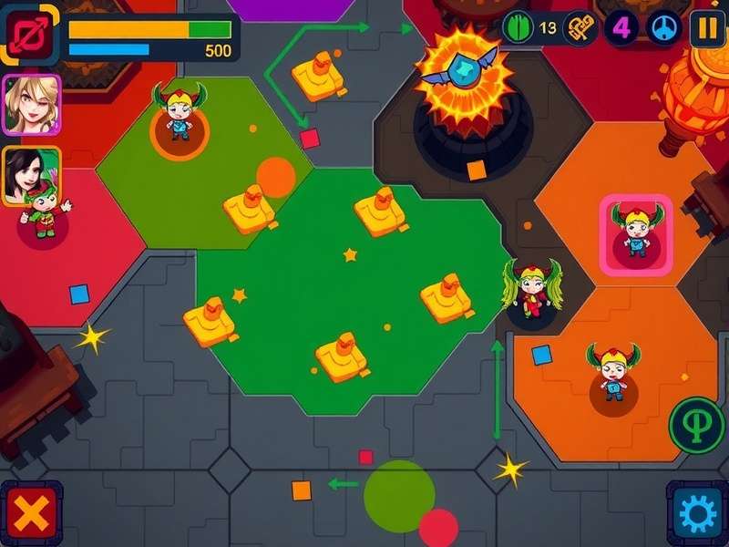 Holi Radiant Rampage gameplay showing colorful character interactions