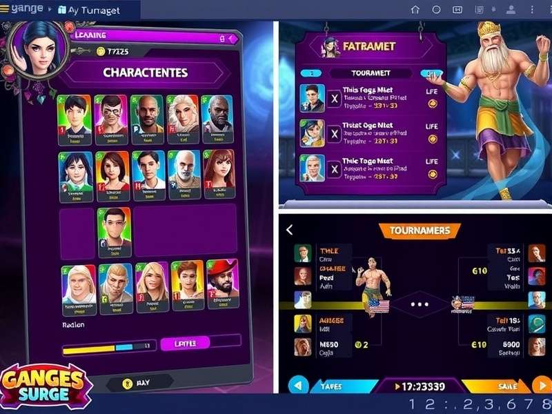 Ganges Score Surge character selection screen showing diverse avatars