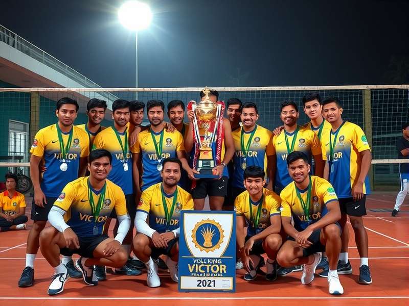 Volley Kings Mumbai Victor championship trophy celebration