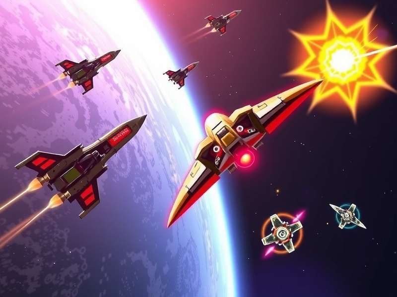 Stellar Nova Fighter gameplay screenshot showing space combat