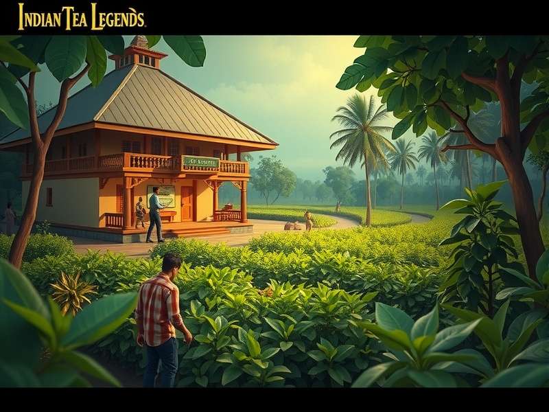 Indian Tea Legend gameplay screenshot showing tea plantation