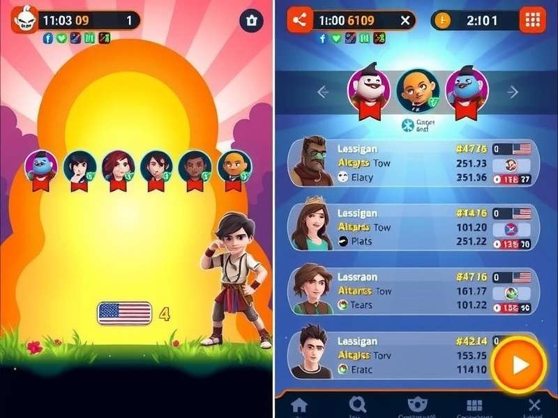 Ganges Score Surge competitive tournament scene with leaderboard