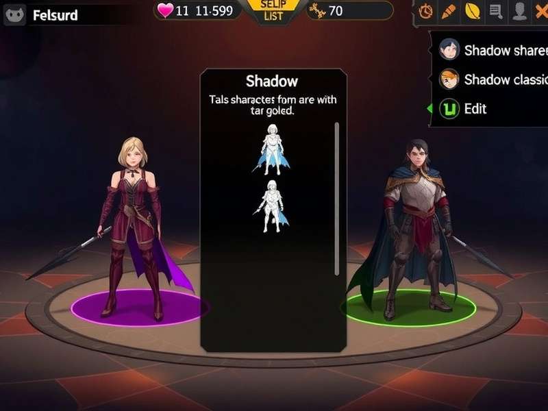 Pret Shadow Duelist gameplay screenshot showing character and shadow duplicate