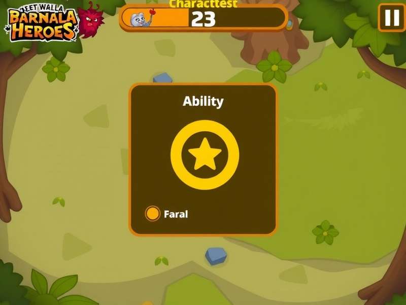 Barnala Heroes gameplay screenshot showing character action