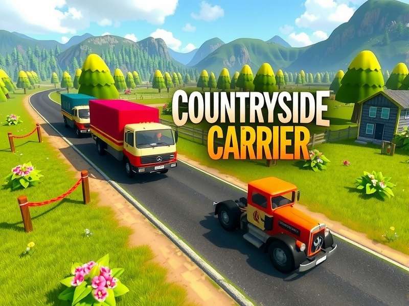 Countryside Carrier gameplay screenshot showing village delivery