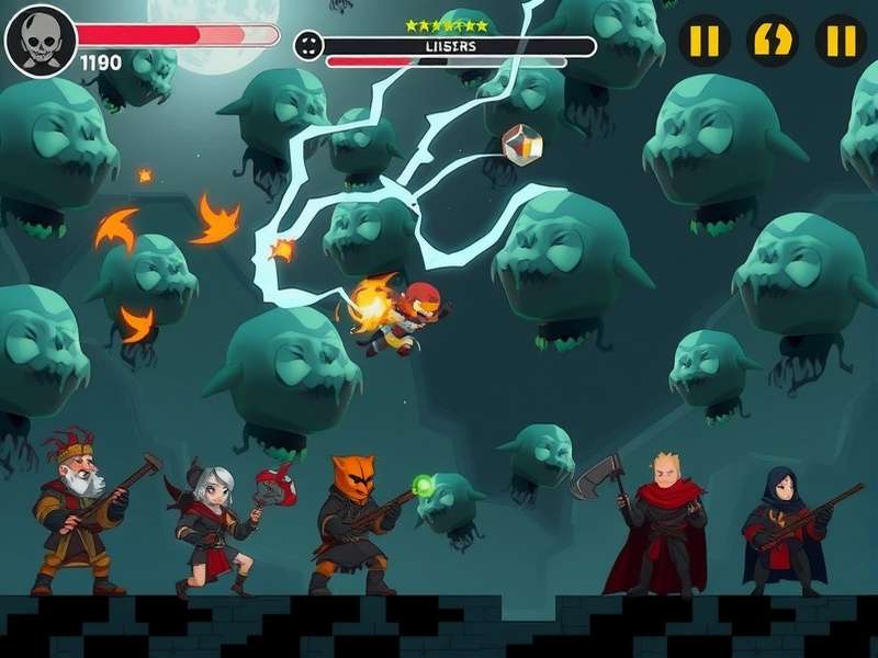 Character lineup from Cursed Ghoul Hero showing main protagonist and supporting characters