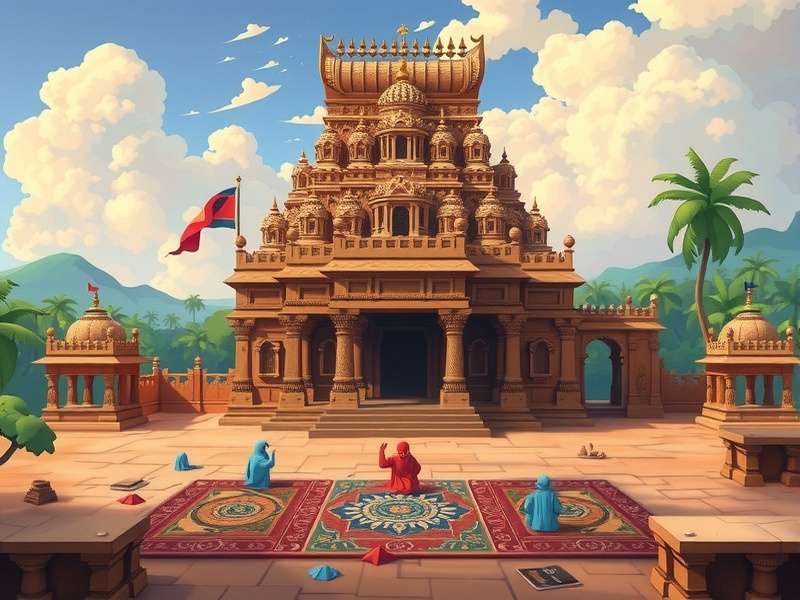 Historical depiction of Belur Temple