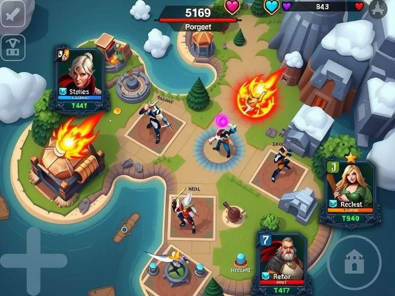 Cloud Combat Legends map overview showing diverse terrain and locations