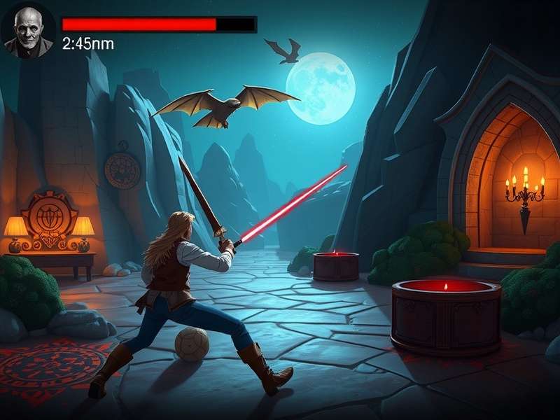 Mystic Void Pursuit story scene showing character interaction