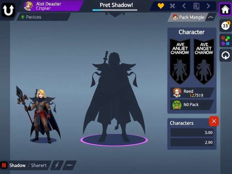 Pret Shadow Duelist character selection screen