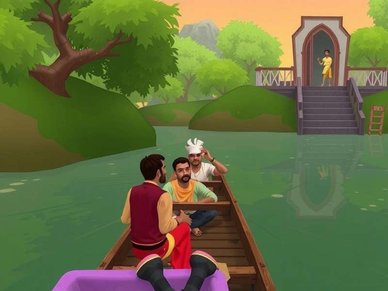 Tom S Ganges Journey gameplay screenshot showing river navigation