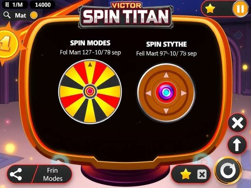 Victor Spin Titan gameplay interface showing spin mechanics