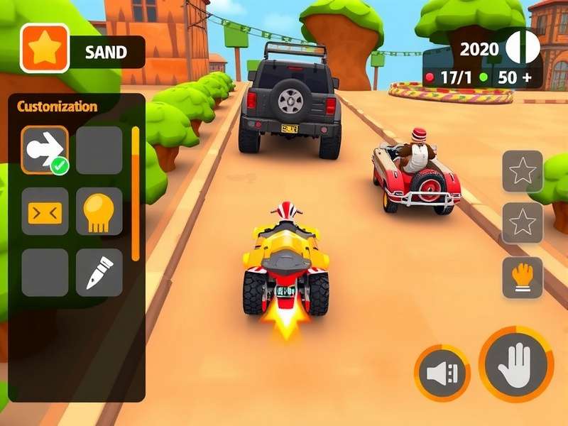 Ginger Rush vehicle customization interface