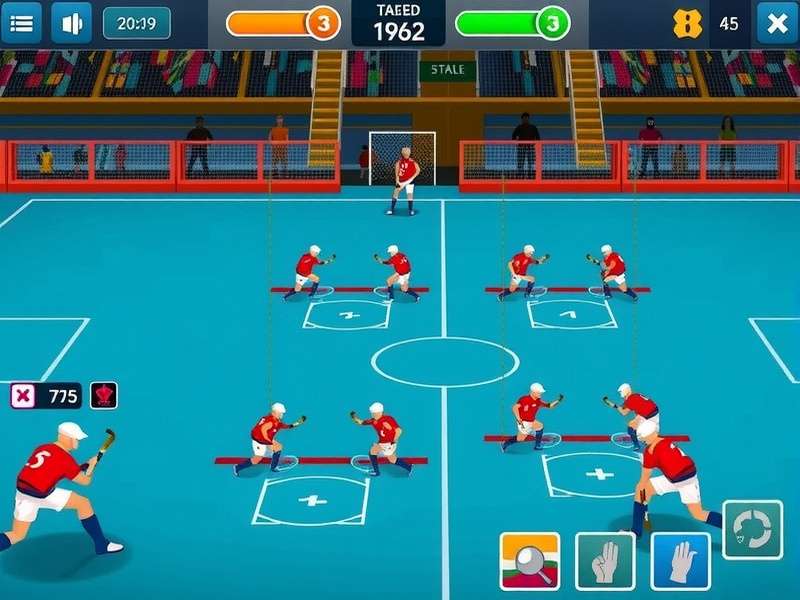 Indian Hockey Hero strategy diagram showing tactical formations