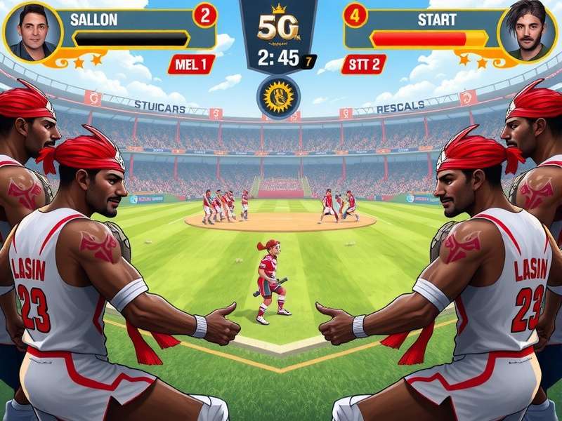 Cricket Kings game showing realistic cricket matches with Indian teams