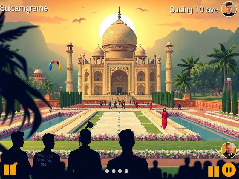 Rajasthan Raj adventure game screenshot showing Indian historical landmarks